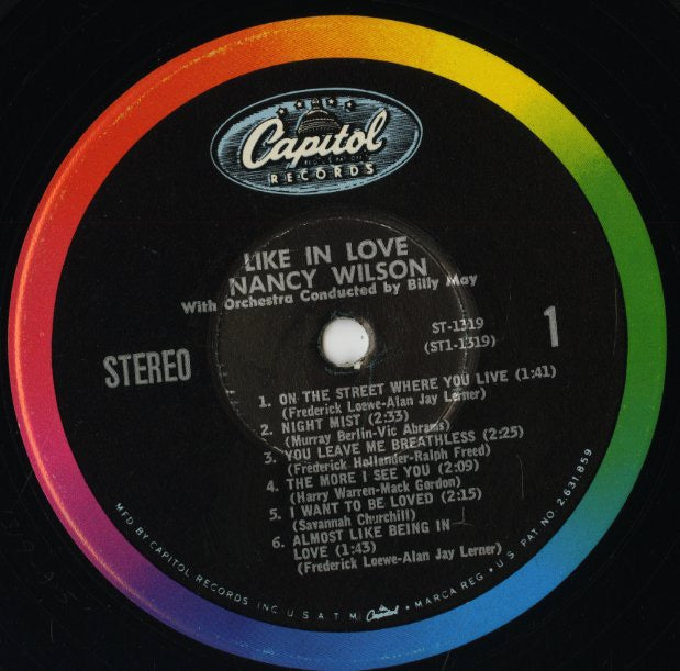 Nancy Wilson / ナンシー・ウィルソン / Like In Love (ST-1319)