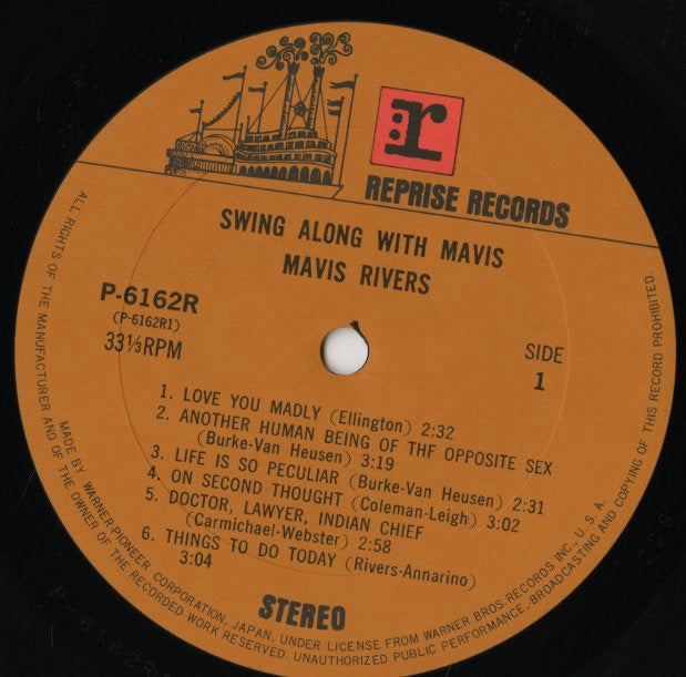 Mavis Rivers / メイヴィス・リヴァース / Swing Along With Mavis (P-6162R)
