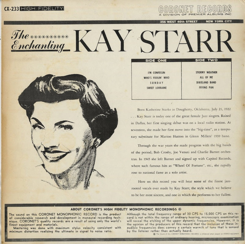 Kay Starr / ケイ・スター / The Enchanting (CX-233)