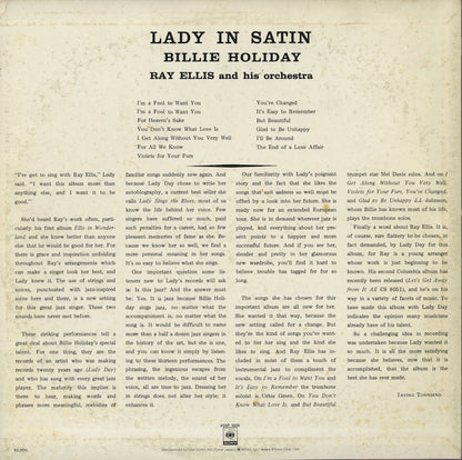 Billie Holiday / ビリー・ホリデイ / Lady In Satin (20AP 1806)