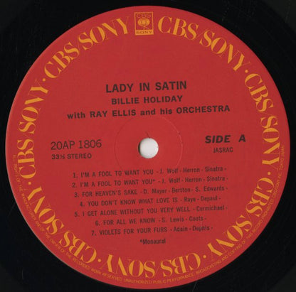 Billie Holiday / ビリー・ホリデイ / Lady In Satin (20AP 1806)