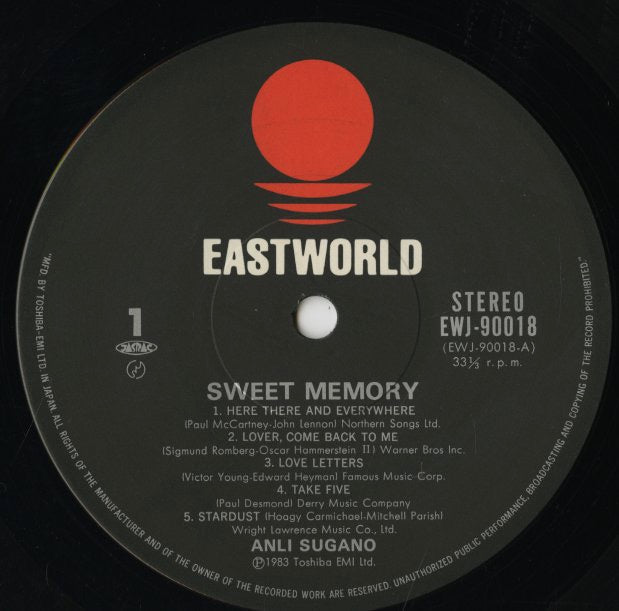 Anli Sugano / 菅野アンリ / Sweet Memory (EWJ-90018)