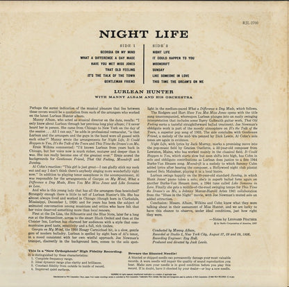 Lurlean Hunter / ラリーン・ハンター / Night Life (RJL-2700)