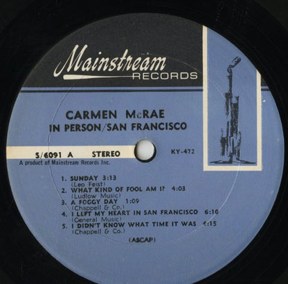 Carmen McRae / カーメン・マクレー / In Person / San Francisco (S/6091)