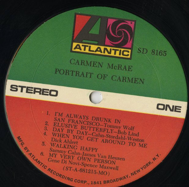 Carmen McRae / カルメン・マクレー / Portrait Of Carmen (SD 8165)