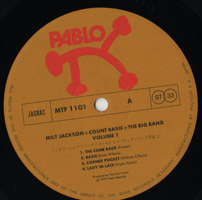 Milt Jackson + Count Basie + The Big Band / Vol. 1 (MTF 1101)