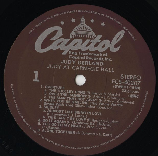 Judy Garland / ジュディ・ガーランド / Judy At Carnegie Hall - Judy In Person -2LP (ECS-40207-08)