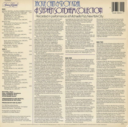 Jackie Cain & Roy Kral / ジャッキー・アンド・ロイ / A Stephen Sondheim Collection (FW 38324)