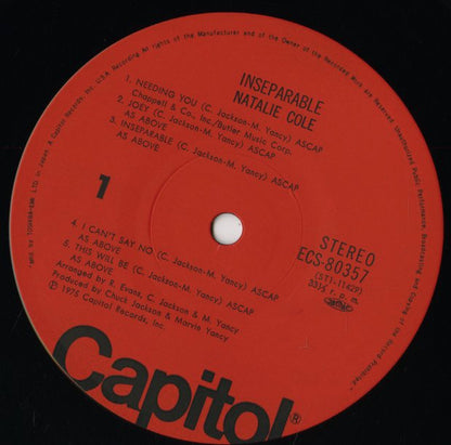 Natalie Cole / ナタリー・コール / Inseparable (ECS80357)