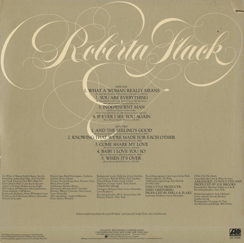 Roberta Flack / ロバータ・フラック / Roberta Flack (SD 19186)