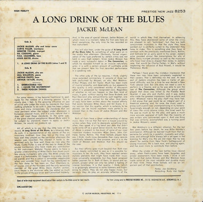 Jackie McLean / ジャッキー・マクリーン / A Long Drink Of The Blues (SMJ-6507)