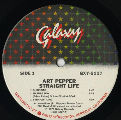 Art Pepper / アート・ペッパー / Straight Life (GXY-5127)
