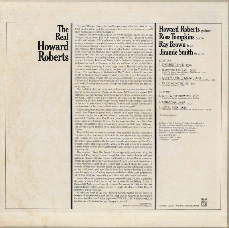 Howard Roberts / ハワード・ロバーツ / The Real Howard Roberts (CJ-53)