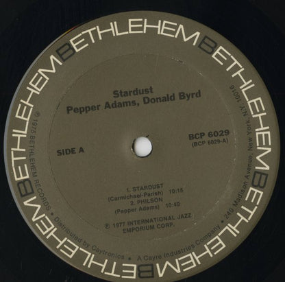 Pepper Adams - Donald Byrd Quintet / ペッパー・アダムス ドナルド・バード / Stardust (BCP-6029)