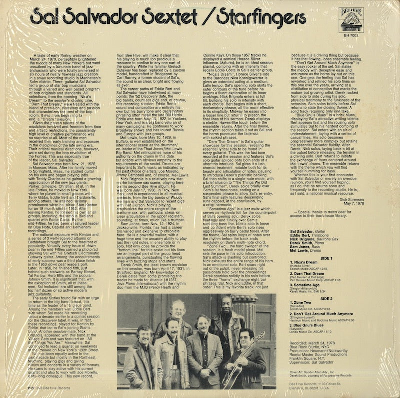 Sal Salvador / サル・サルヴァドール / Starfingers (BH 7002)